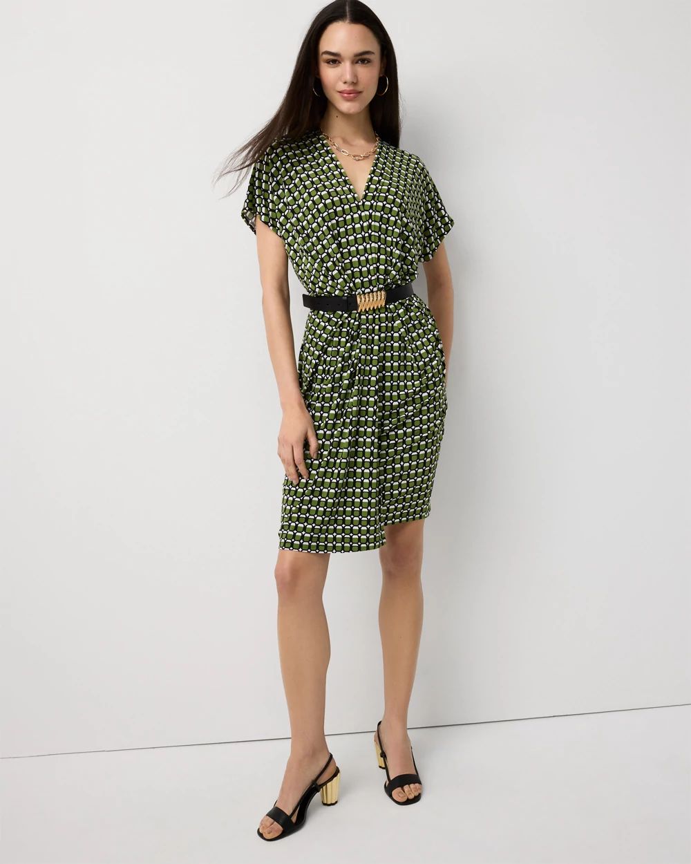 Matte-Jersey Twist Front Dress