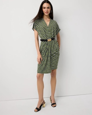 Matte-Jersey Twist Front Dress