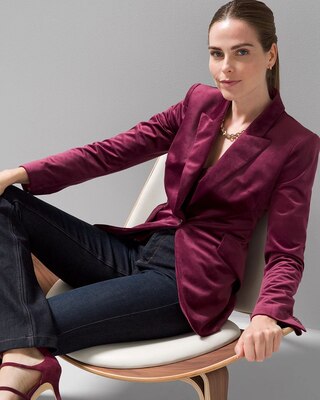 WHBM® Velvet Editor Blazer