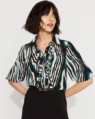 Puff Sleeve Ruffle Shirt