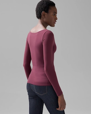 WHBM® FORME Long-Sleeve Dual Neck Tee click to view larger image.