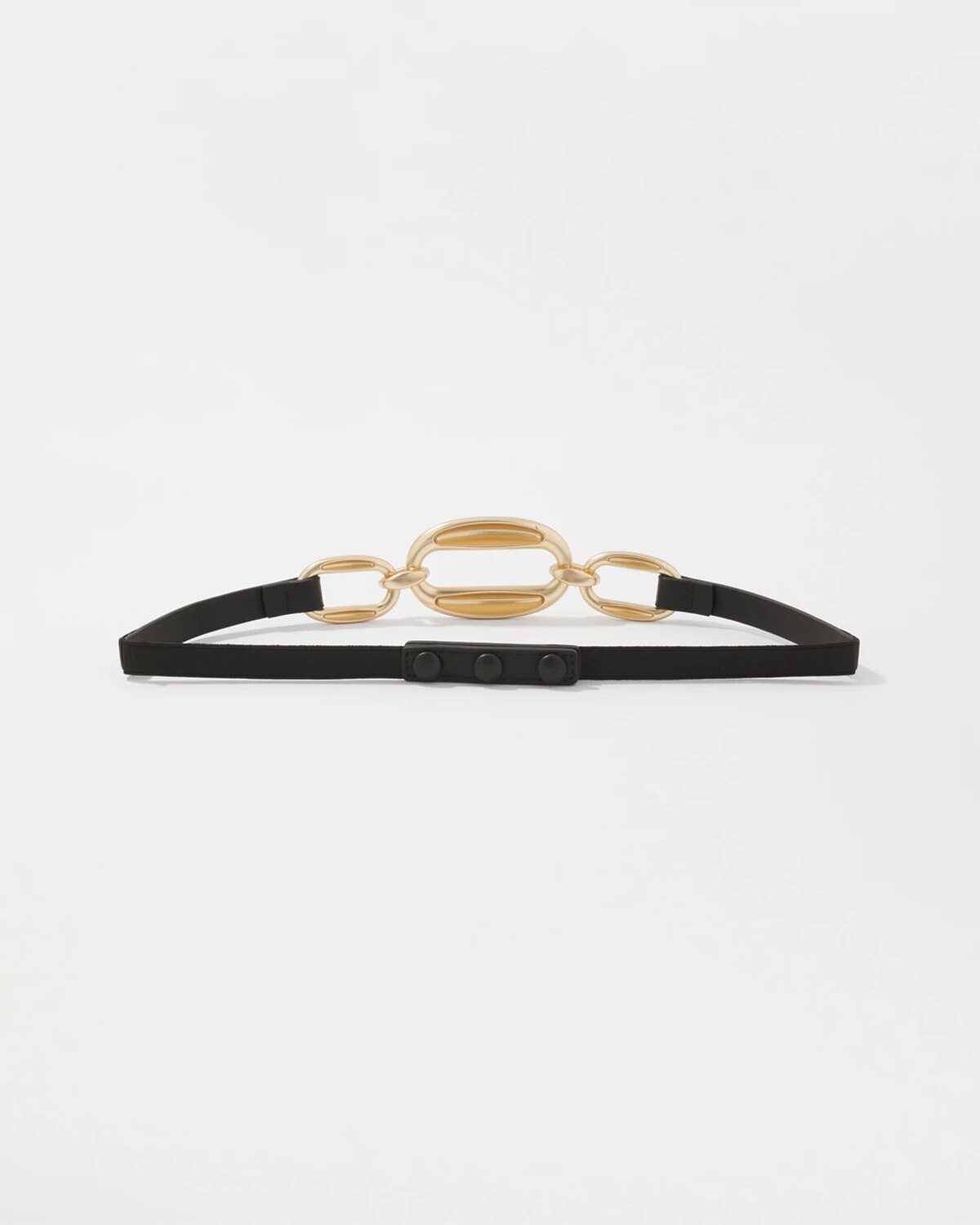 White House Black Market Links Faux Leather Skinny Belt In Brown