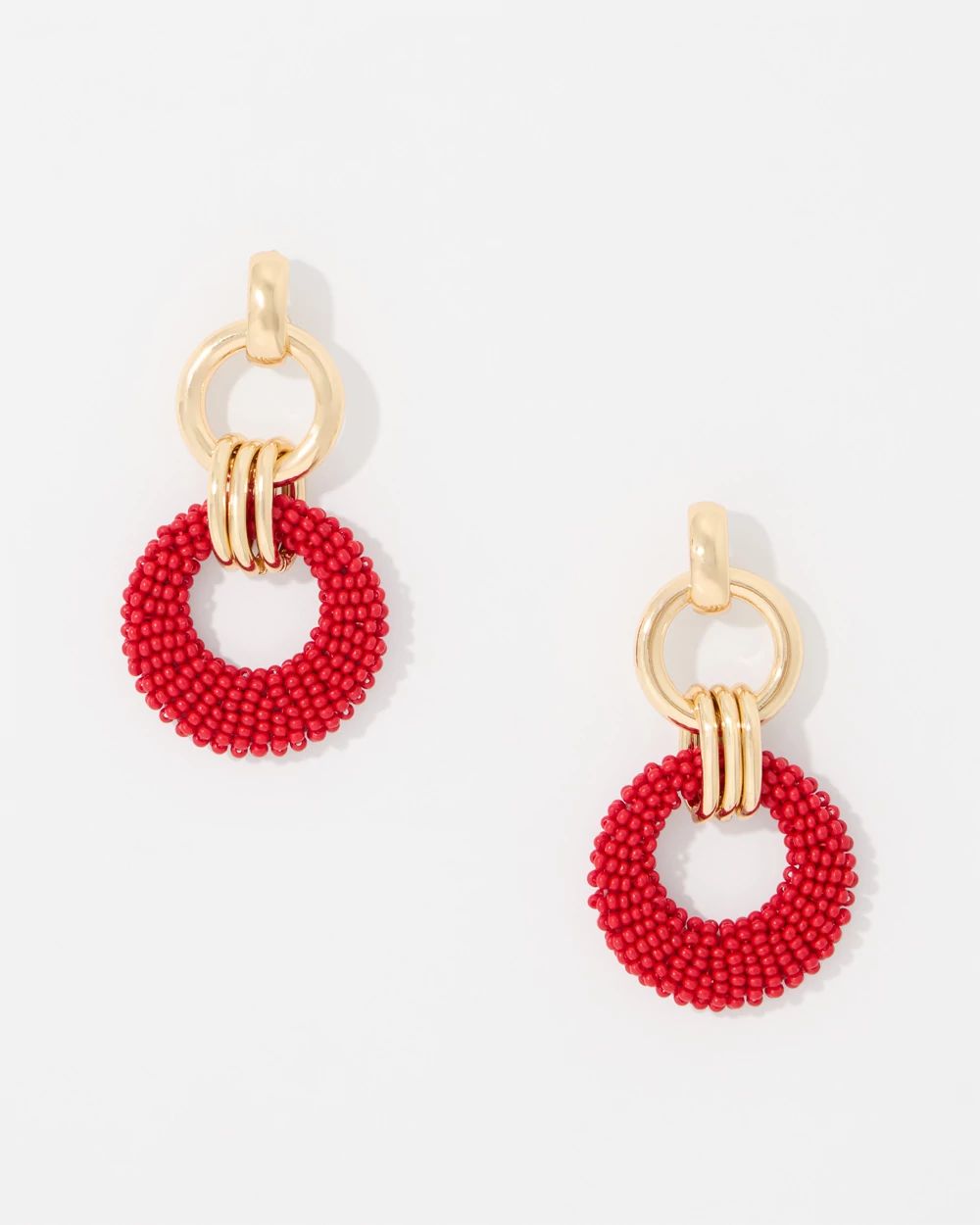 Seed Bead Drop Earrings