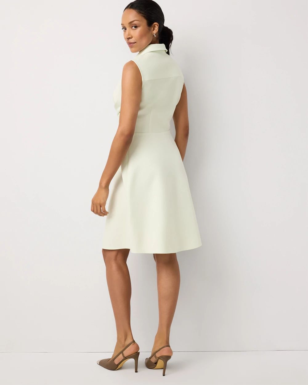 Faux Front Twist Shirt Dress