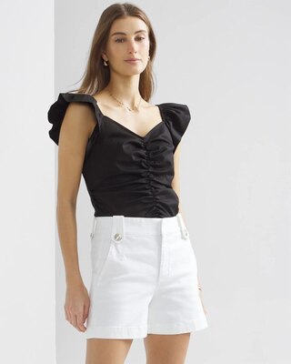 High-Rise Everyday Soft 5-Inch Button Shorts