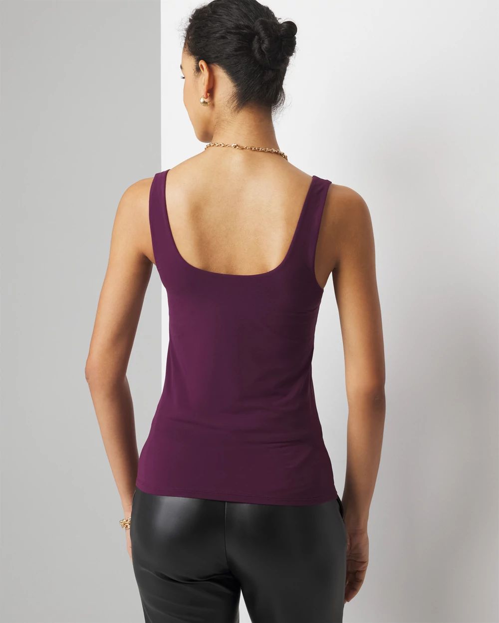 WHBM FORME™ All Ways Stretch Dual Neck Tank click to view larger image.
