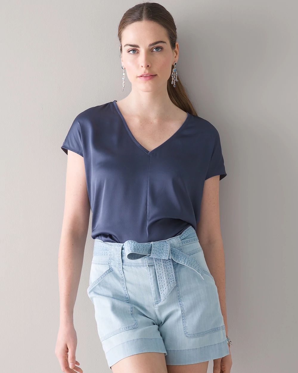 Woven Front Jetsetter Tee