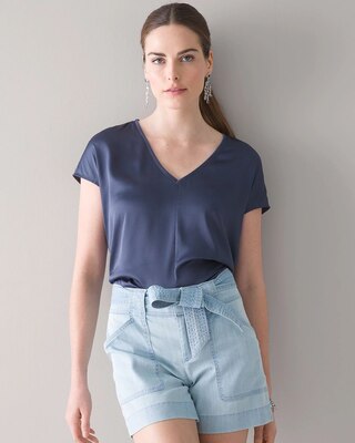 Woven Front Jetsetter Tee