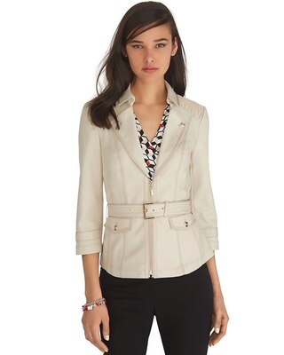 3/4 Sleeve Short Flirty Trench
