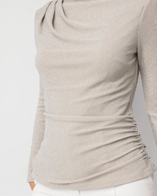 WHBM FORME™ Stretch Metallic Long-Sleeve Tee click to view larger image.