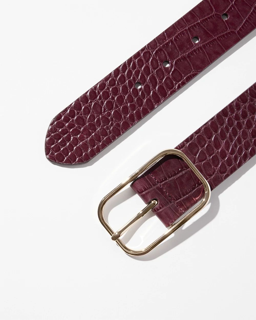 Croco Denim Belt