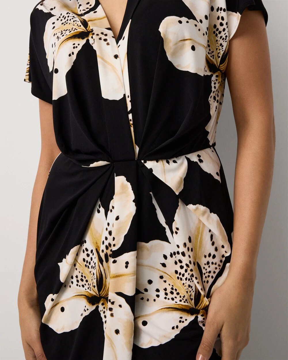 Matte-Jersey Pleated Dress