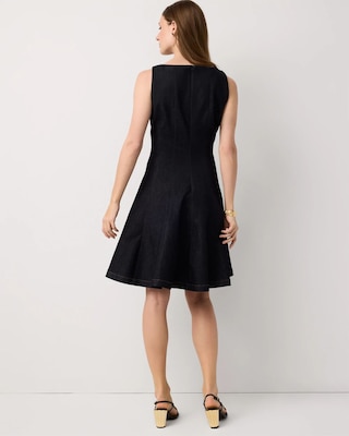 Fit + Flare Denim Dress click to view larger image.