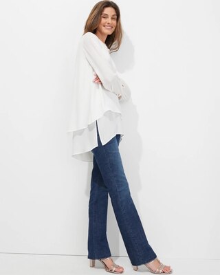 Outlet WHBM Tiered Hem Tunic