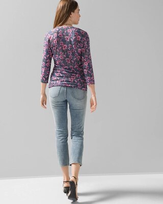 3/4 Sleeve Reversible Mesh Top