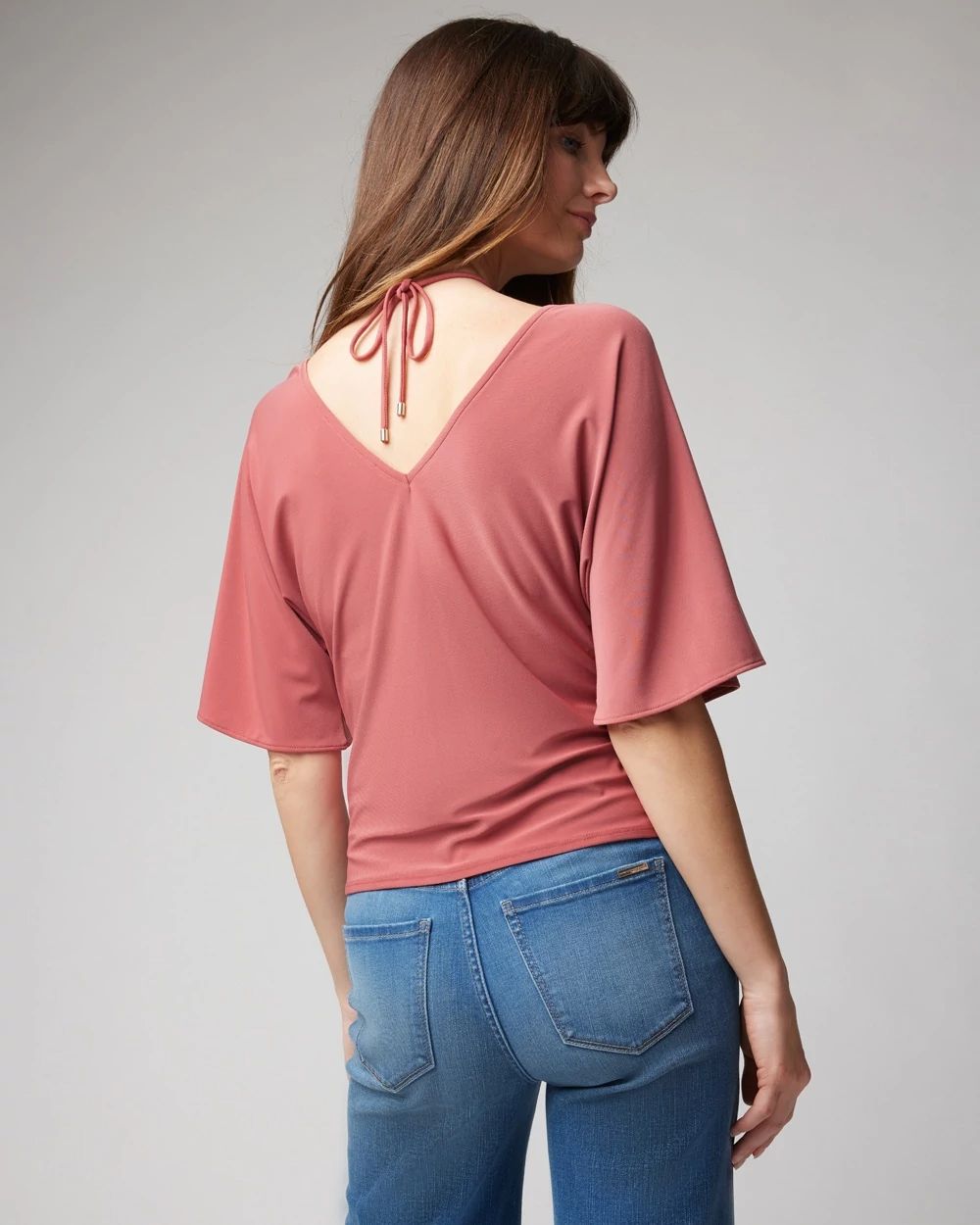 Matte Jersey Ruched Front Top