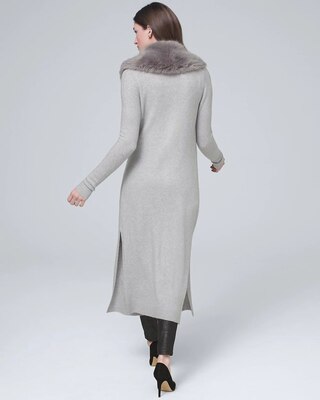 Soft Duster with Removable Faux-Fur Collar