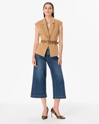 High-Rise Wide-Leg Culotte Jean click to view larger image.