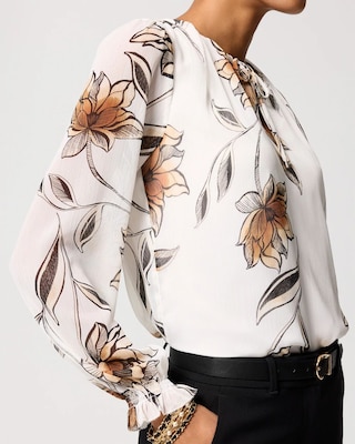 Long Sleeve Chiffon Blouse click to view larger image.