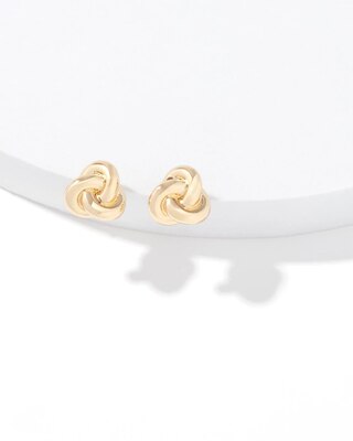 Gold Knot Stud Earring