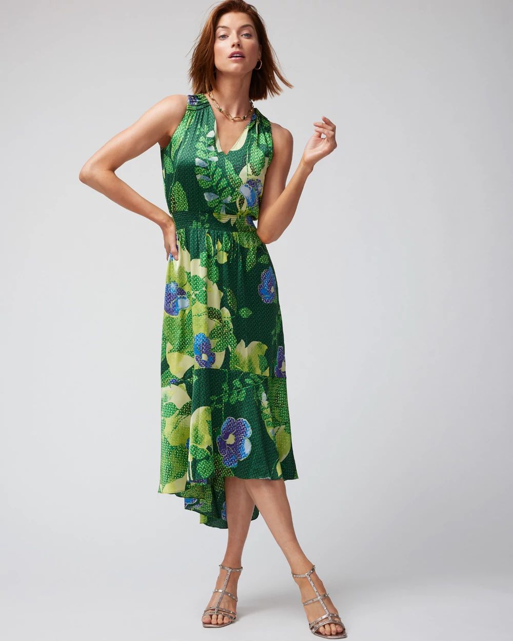 Sleeveless Halter Maxi Dress