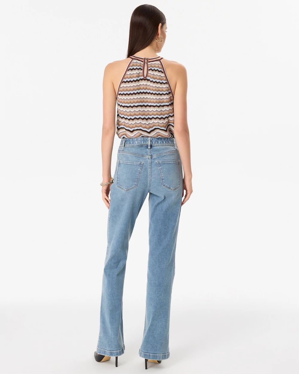 High-Rise Belted Trouser Ease Jean click to view larger image.