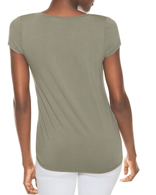 Outlet WHBM Side-Tie V-Neck Tee click to view larger image.