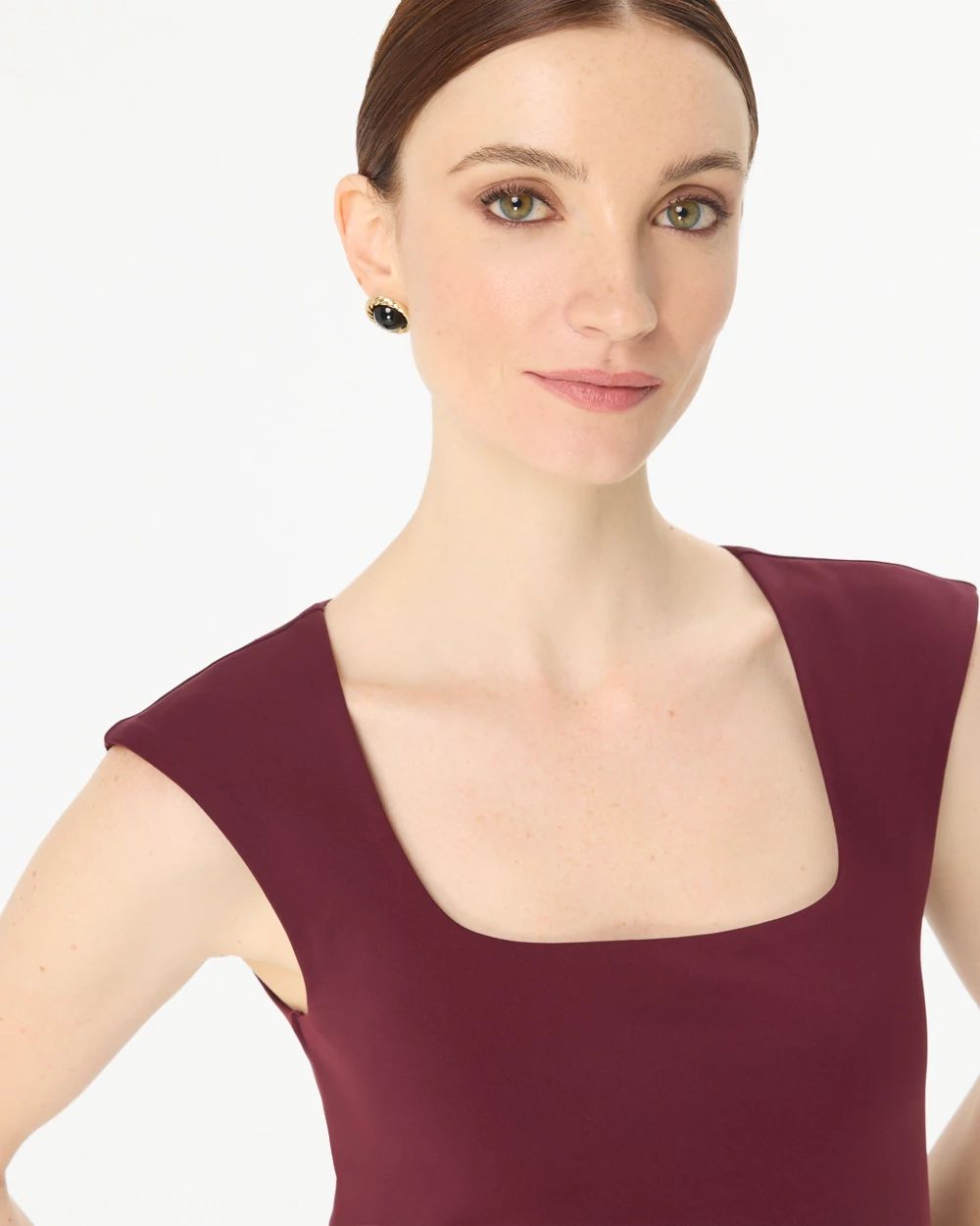 WHBM FORME™ All Ways Stretch Square Neck Top click to view larger image.