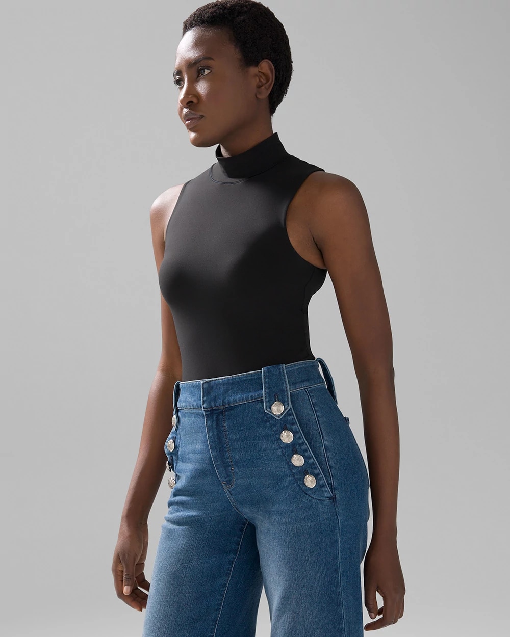 WHBM FORME™ All Ways Stretch Mock Neck Tank
