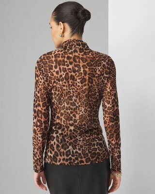Long Sleeve Mesh Turtleneck