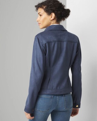 Faux Suede Flirty Jacket click to view larger image.