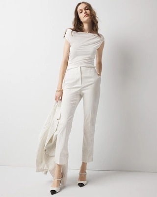 Off-The-Shoulder Shirred Top click to view larger image.