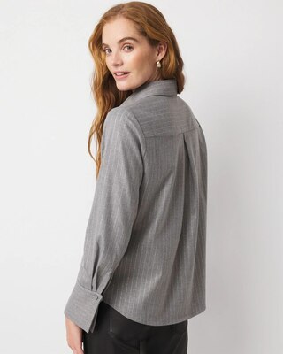 Pinstripe Tuxedo Cuff Shirt click to view larger image.