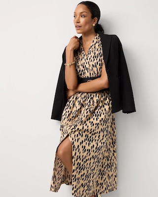 Belted Midi Dress click to view larger image.