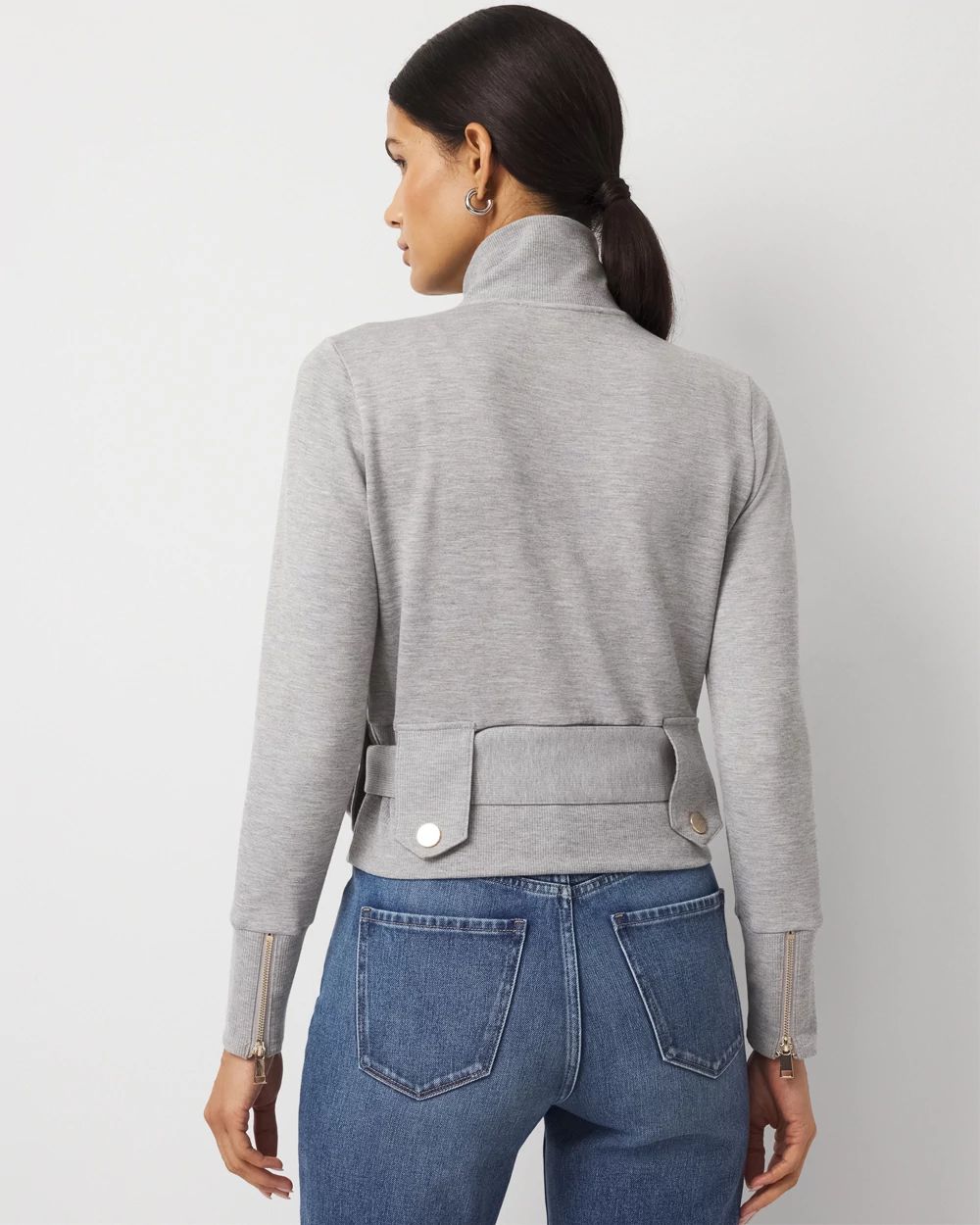 Belted Moto Cardigan click to view larger image.