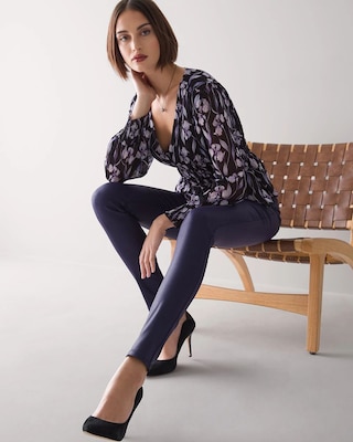 Curvy-Fit High Rise Coated Skinny Jeans