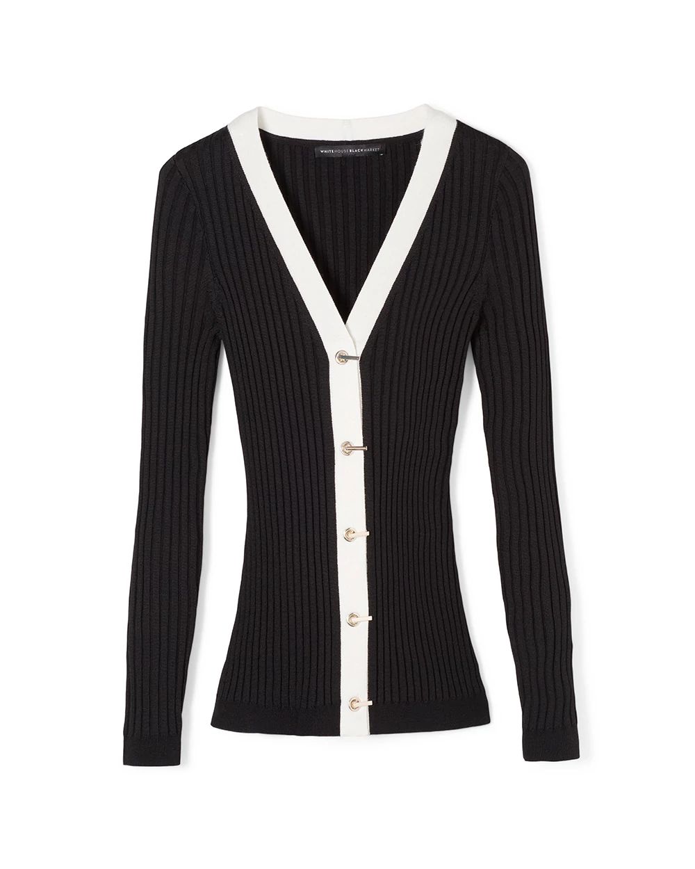 Long-Sleeve Rib Cardigan