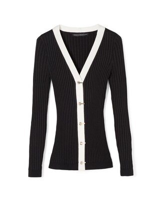 Long-Sleeve Rib Cardigan