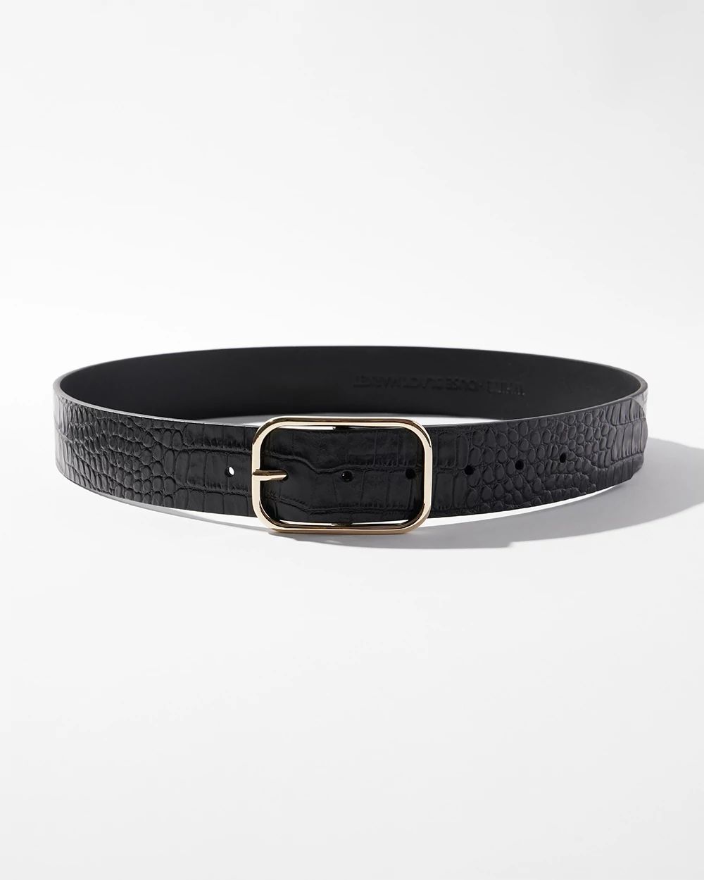 Croco Denim Belt