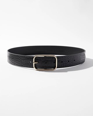 Croco Denim Belt