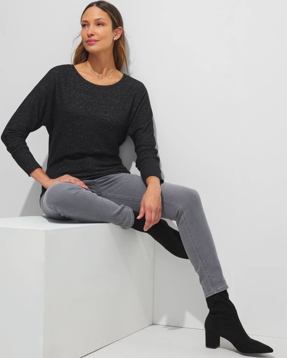 Outlet WHBM Banded Bottom Dolman Top