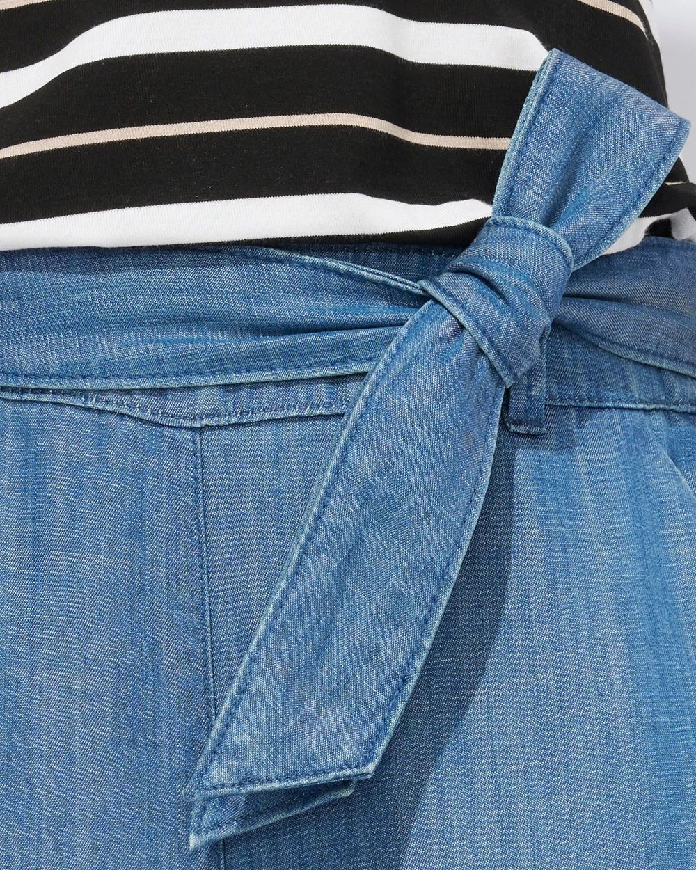 Outlet WHBM Tie-Belt Crop Pants