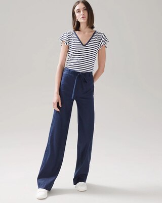 Linen Wide Leg Trousers