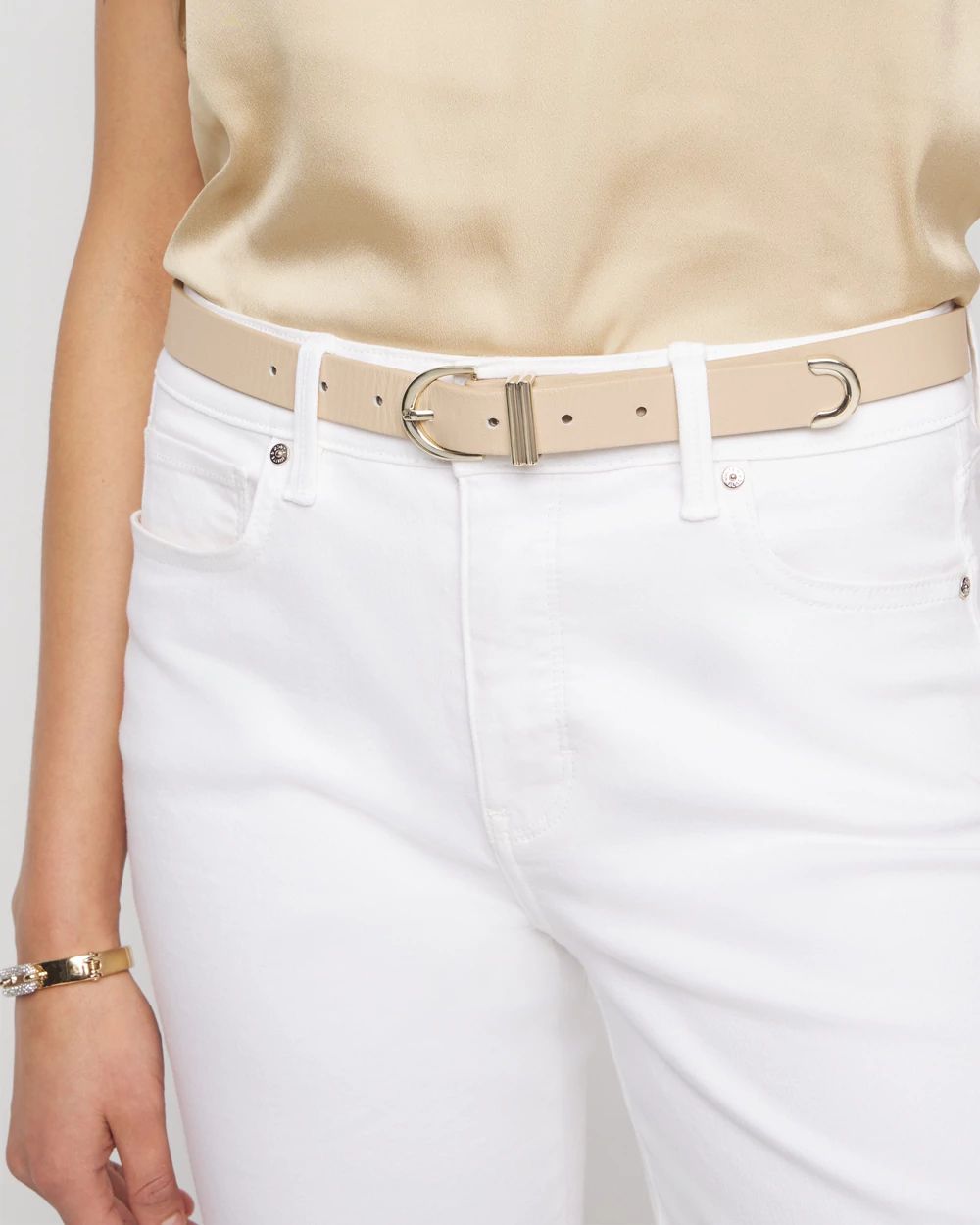 Capped Leather Pant Belt