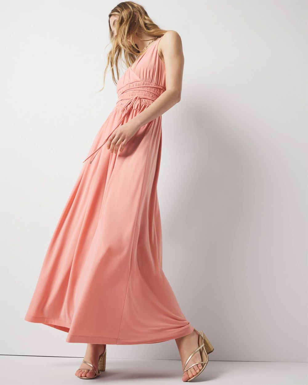 Strappy Matte Jersey Maxi Dress