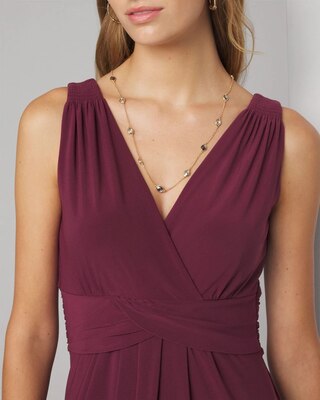 Sleeveless V-Neck Midi Dress click to view larger image.