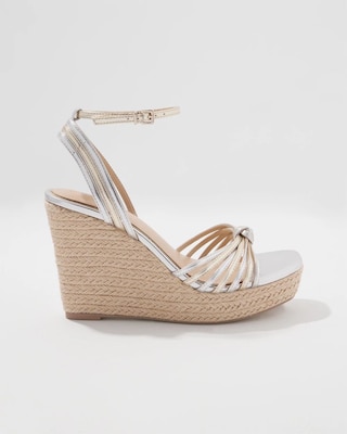 Gold + Silver High Heel Wedge click to view larger image.