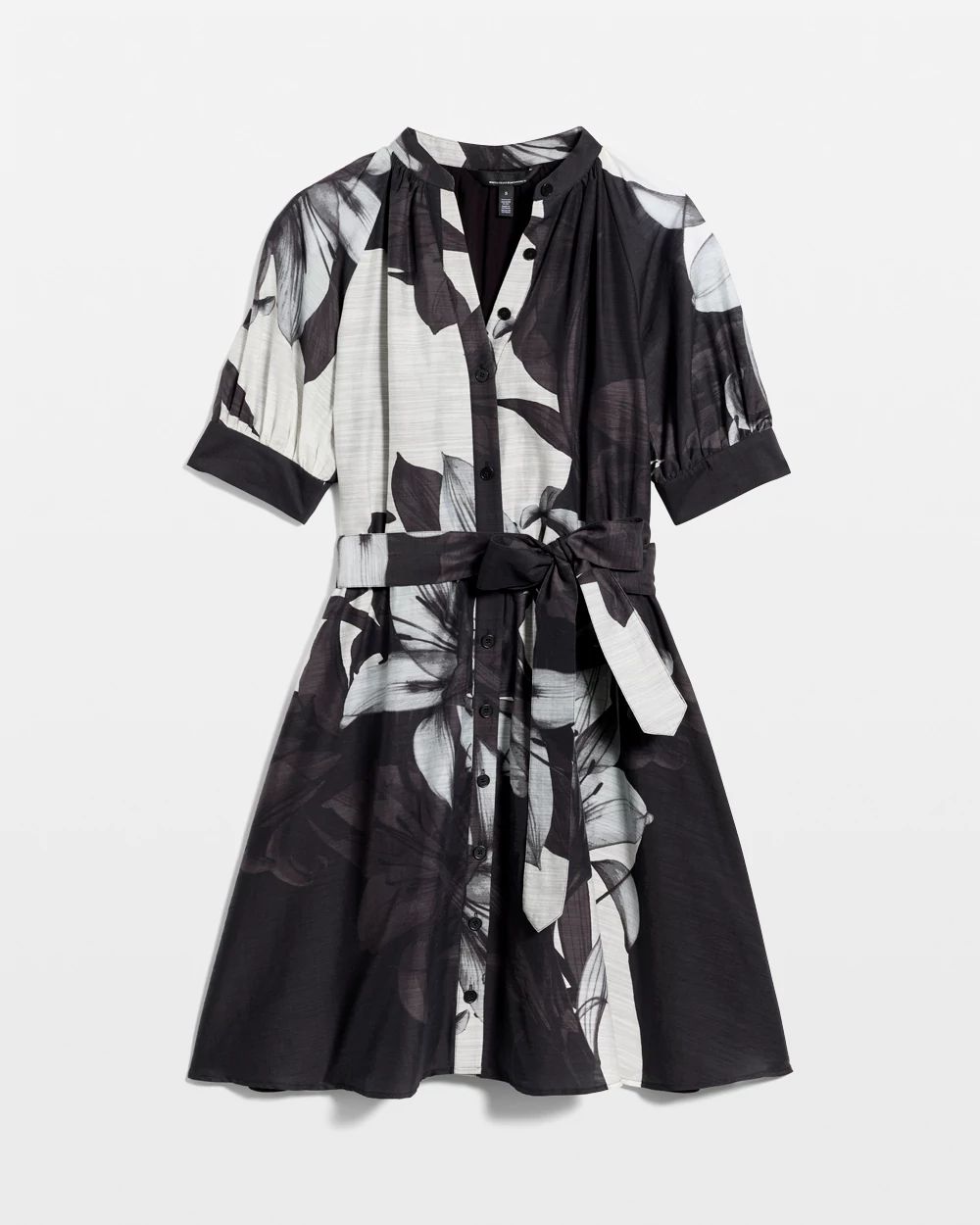 Petite Button Front Shirt Dress