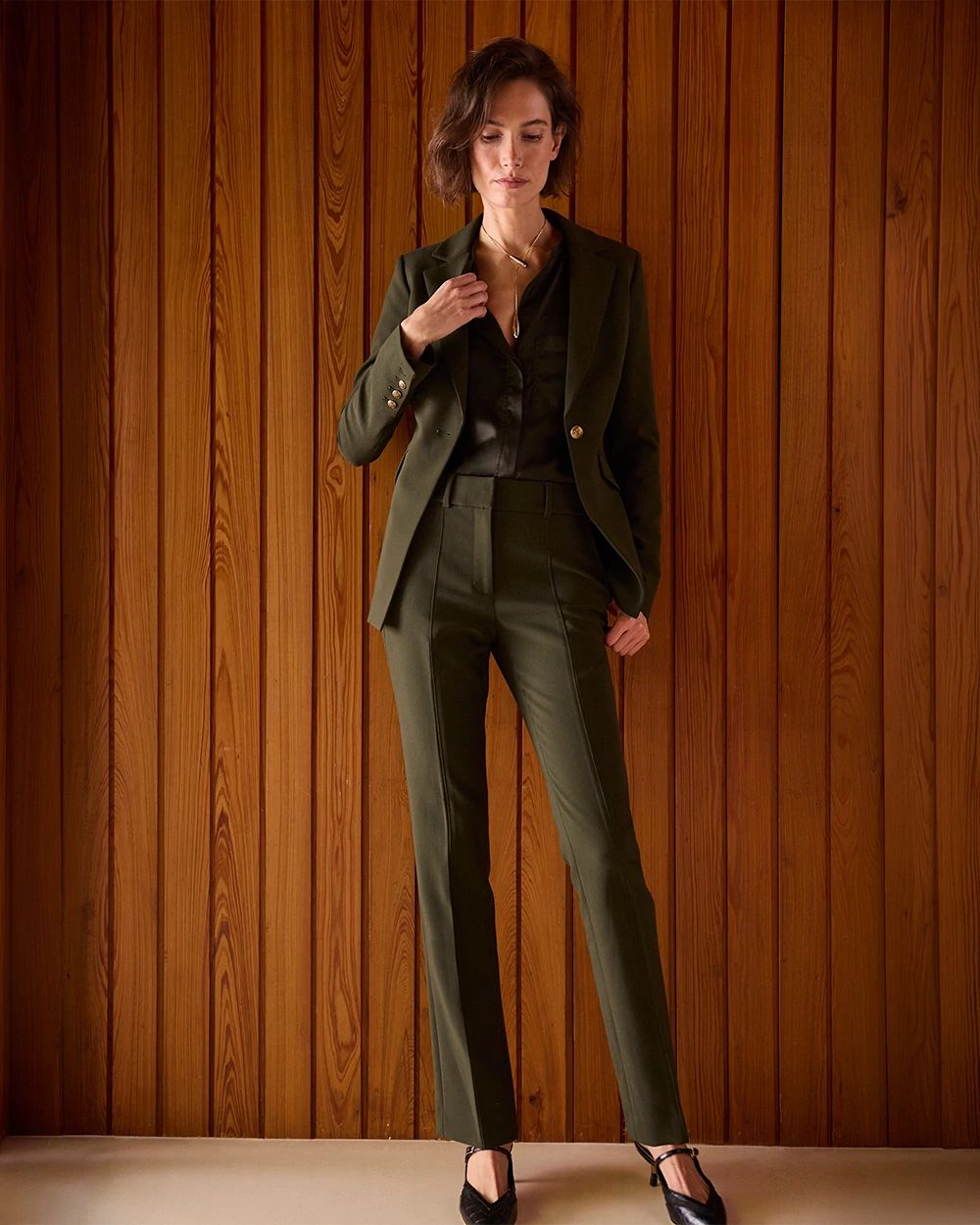 Luxe Stretch High-Rise Zoey Straight Pant