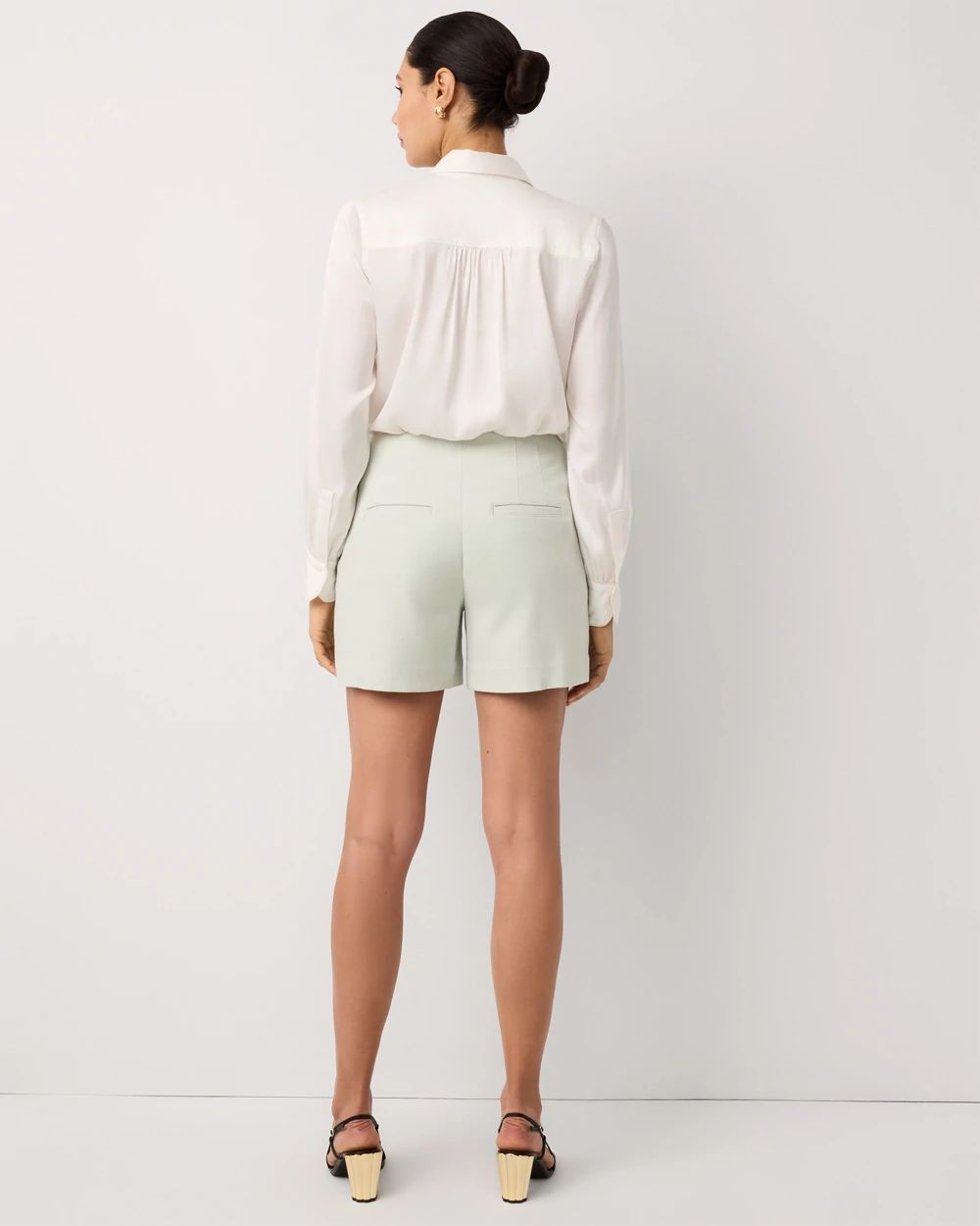 Pintuck High Rise Tailored Short click to view larger image.